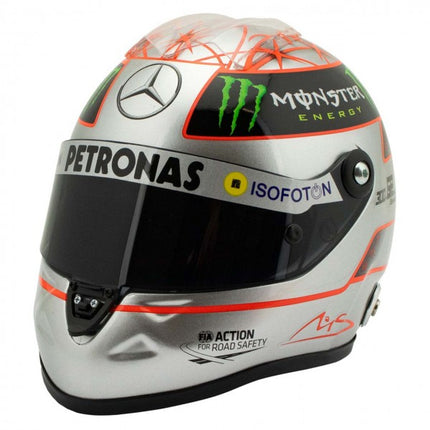 Michael Schumacher Platinum Helmet Spa 300th GP 2012 1/2 Mini scale