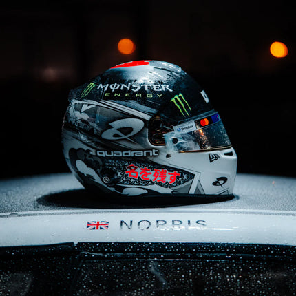McLaren F1 Lando Norris 2025 Quadrant x Liberty Walk 1/2 Scale Mini Helmet