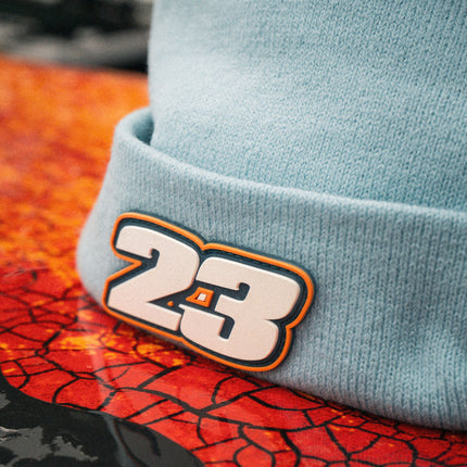 Retro Diamond Light Blue & Orange Beanie