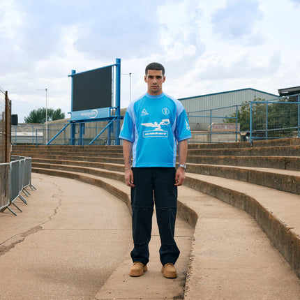 Quadrant Speedway Collection Clover Short Sleeve Malibu Blue Jersey T-Shirt