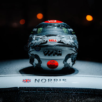 McLaren F1 Lando Norris 2025 Quadrant x Liberty Walk 1/2 Scale Mini Helmet