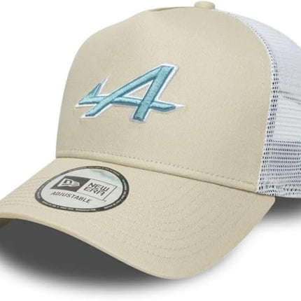 Alpine F1 Team New Era Seasonal Pop Beige Trucker Baseball Cap