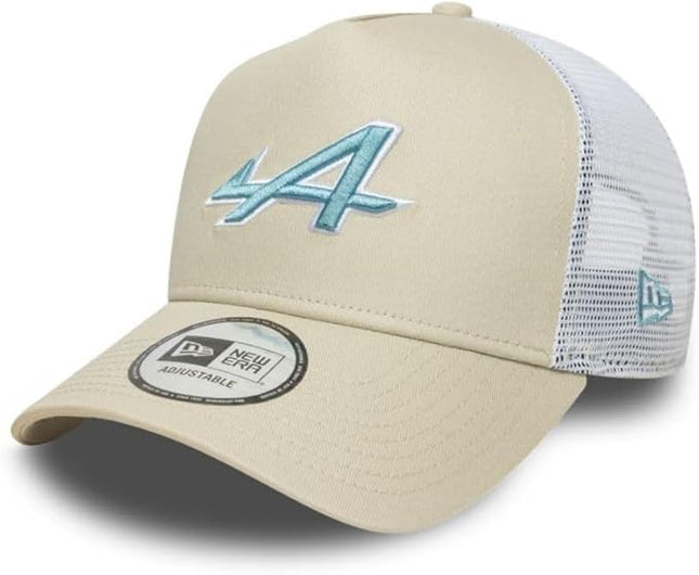 Alpine F1 Team New Era Seasonal Pop Beige Trucker Baseball Cap