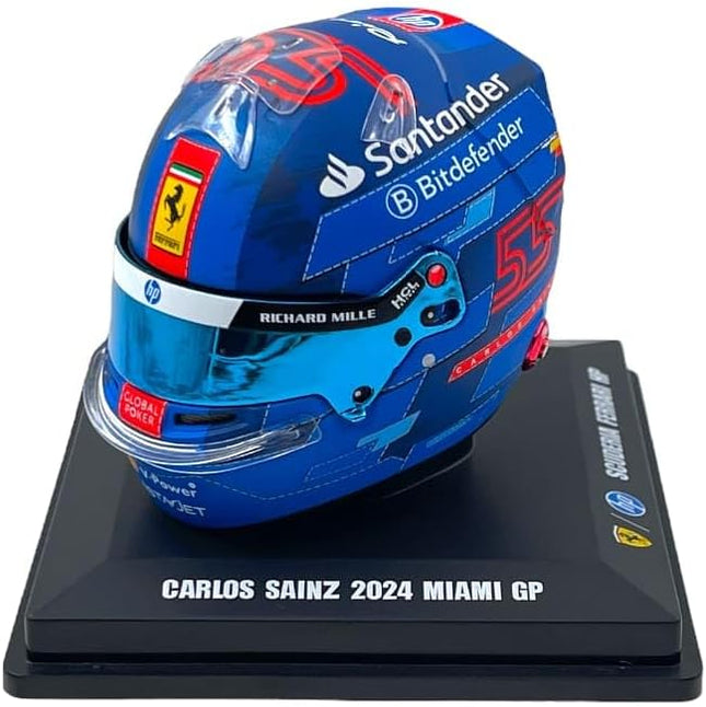 Scuderia Ferrari F1 Official LookSmart Carlos Sainz Miami GP 1/5 Scale Mini Helmet 2024