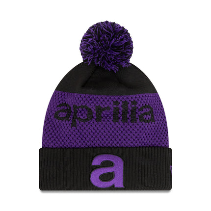 Aprilia New Era Wordmark Pom Pom Bobble Beanie Hat