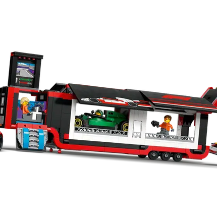 City F1 Truck With RB20 And AMR24 F1 Cars