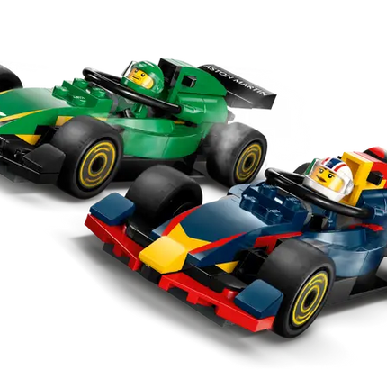 City F1 Truck With RB20 And AMR24 F1 Cars
