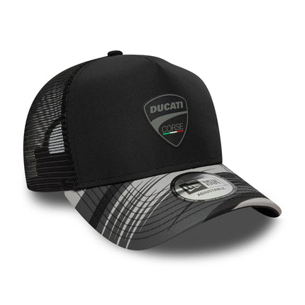 Ducati Corse New Era Logo Printed A-Frame Trucker Baseball Cap