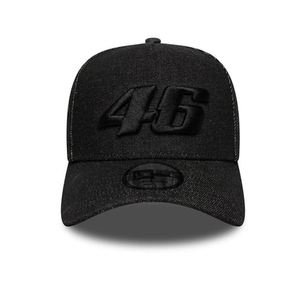VR46 Valentino Rossi New Era Laser Etch Denim E-Frame Trucker Baseball Cap