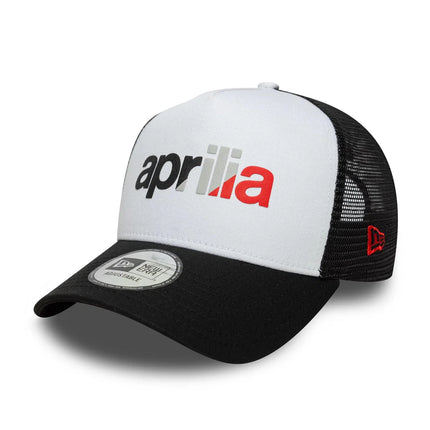 Aprilia Racing New Era Wordmark Logo Trucker Baseball Cap
