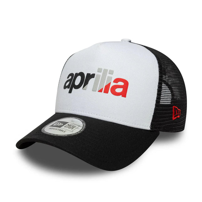 Aprilia Racing New Era Wordmark Logo Trucker Baseball Cap