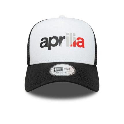 Aprilia Racing New Era Wordmark Logo Trucker Baseball Cap