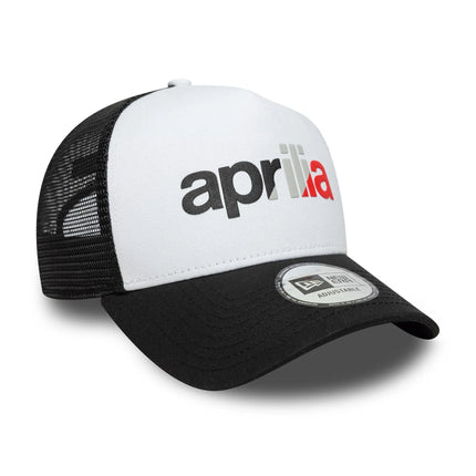 Aprilia Racing New Era Wordmark Logo Trucker Baseball Cap