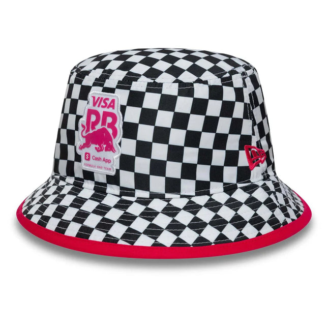 Visa Cash App Racing Bulls F1 Team New Era Checkerboard Tapered Bucket Hat