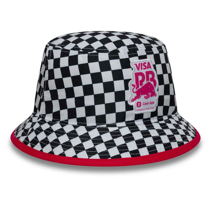 Visa Cash App Racing Bulls F1 Team New Era Checkerboard Tapered Bucket Hat