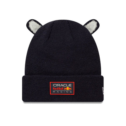 Red Bull Racing F1 Team New Era Kids Cuff Knit Beanie Hat With Ears