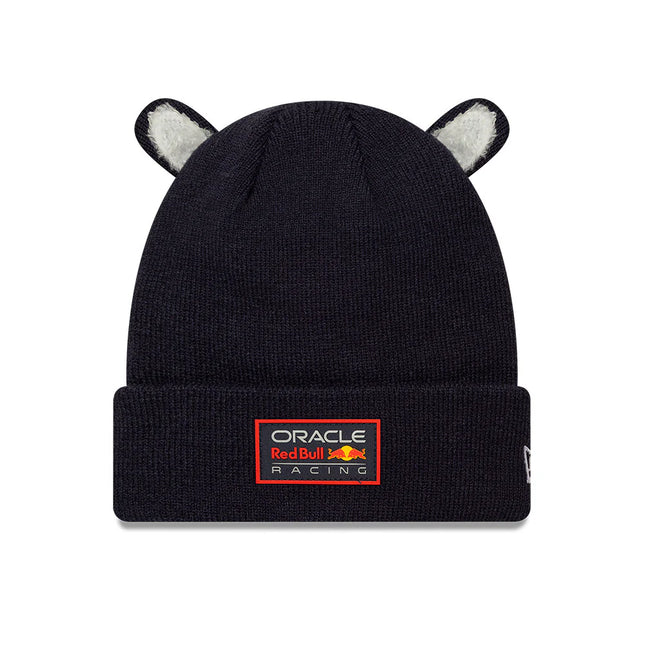 Red Bull Racing F1 Team New Era Kids Cuff Knit Beanie Hat With Ears