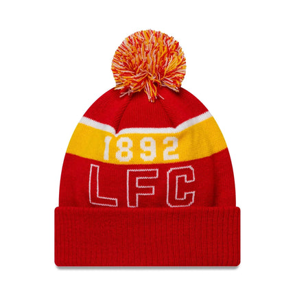 Liverpool Football Club New Era Sport Knit Stripe Bobble Beanie Hat