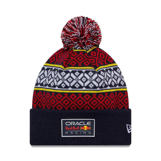 Red Bull Racing F1 Team New Era Christmas Beanie Bobble Hat