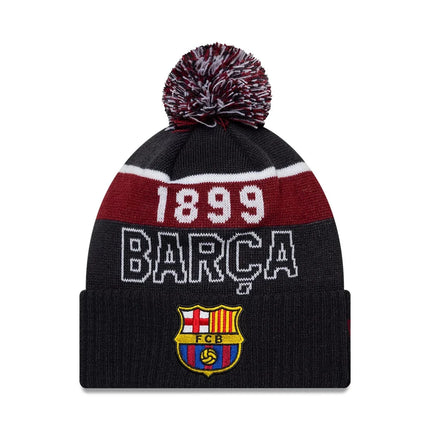 Barcelona FC New Era Core Logo Sport Knit Bobble Beanie Hat