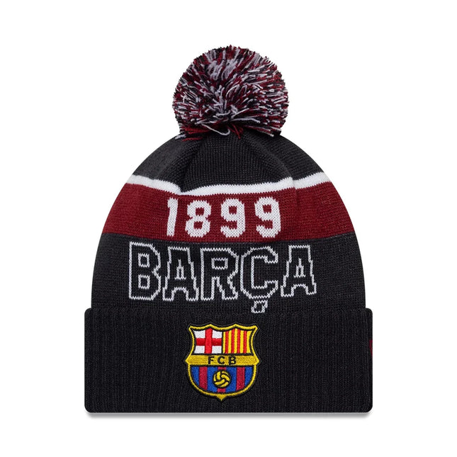 Barcelona FC New Era Core Logo Sport Knit Bobble Beanie Hat
