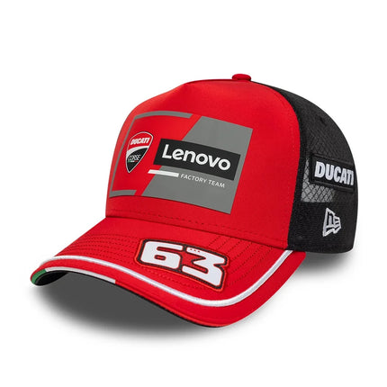 Ducati Corse Lenovo Team New Era Francesco Bagnaia E-Frame Trucker Baseball Cap 2026