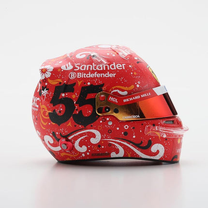 Scuderia Ferrari F1 Official LookSmart Carlos Sainz Mexican GP 1/5 Scale Mini Helmet 2024