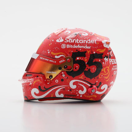 Scuderia Ferrari F1 Official LookSmart Carlos Sainz Mexican GP 1/5 Scale Mini Helmet 2024