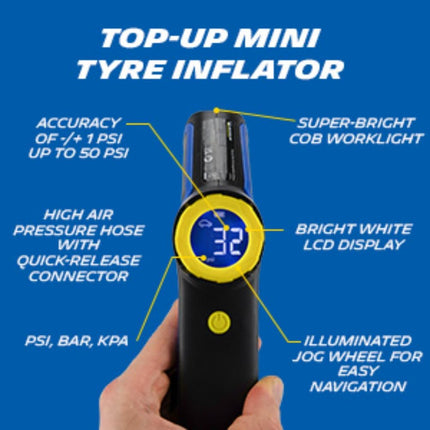 Michelin Mini Cordless Rechargeable Digital Tyre Inflator