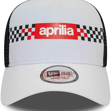 Aprilia Racing New Era Checker Print Trucker Baseball Cap
