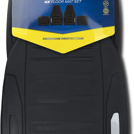 Michelin Heavy Duty Non-Slip Car Floor Mats 4 Piece Set of Front & Rear