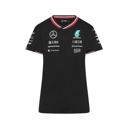 Mercedes AMG Petronas F1 Team Black Women's T-Shirt 2024