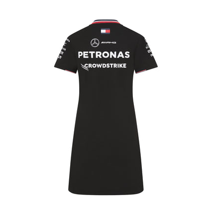 Mercedes AMG Petronas F1 Team Black Women's T-Shirt Dress 2024
