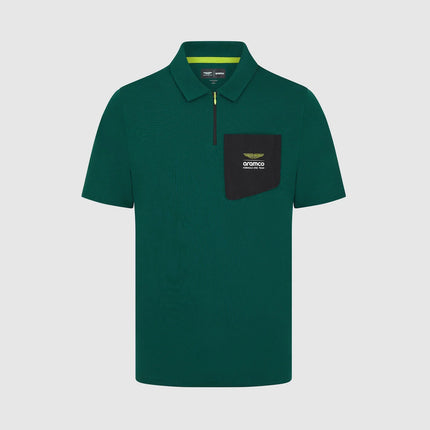 Aston Martin F1 Bonded Chest Pocket Poloshirt