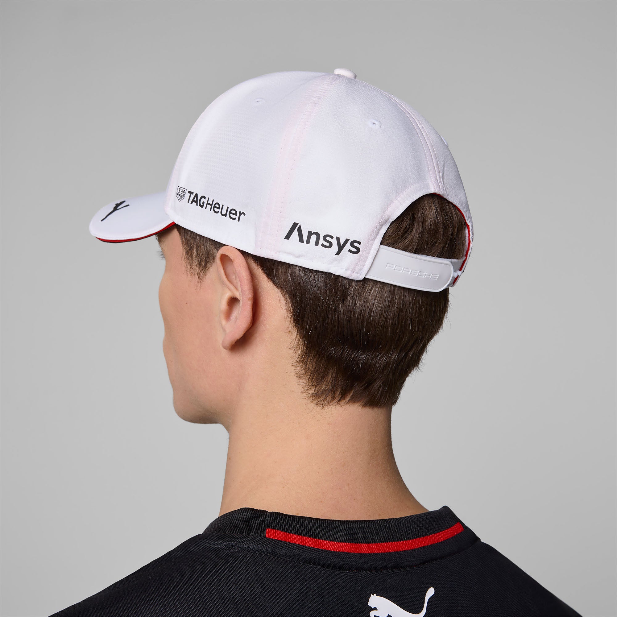 thumbnail image 2 of Porsche Rennsport 7 White Baseball Cap – 100% Cotton, Adjustable, Embroidered Logo 2 of 4