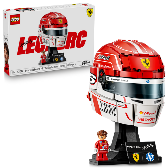 Pre Order Scuderia Ferrari F1 Team Charles Leclerc LEGO Helmet