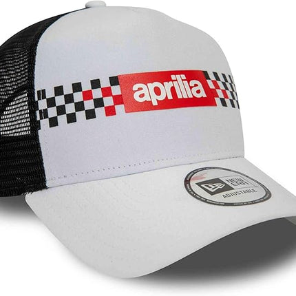 Aprilia Racing New Era Checker Print Trucker Baseball Cap