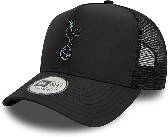 New Era Adjustable Trucker Cap Iridescent Tottenham Hotspur Black