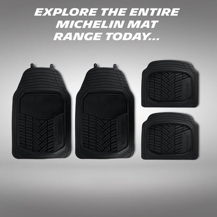 Michelin Heavy Duty Non-Slip Car Floor Mats 4 Piece Set of Front & Rear