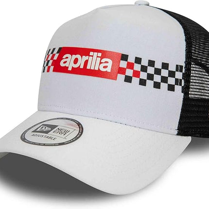 Aprilia Racing New Era Checker Print Trucker Baseball Cap
