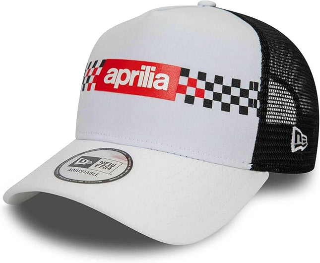 Aprilia Racing New Era Checker Print Trucker Baseball Cap