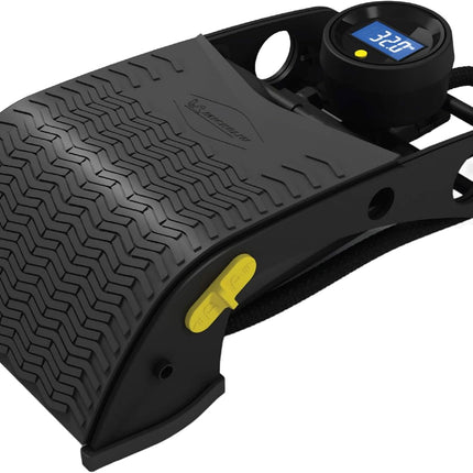 Michelin Digital Double Barrel Foot Pump with Tyre Pressure Gauge and Adapters