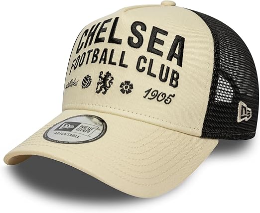 Chelsea FC New Era Cream Trucker Baseball Cap