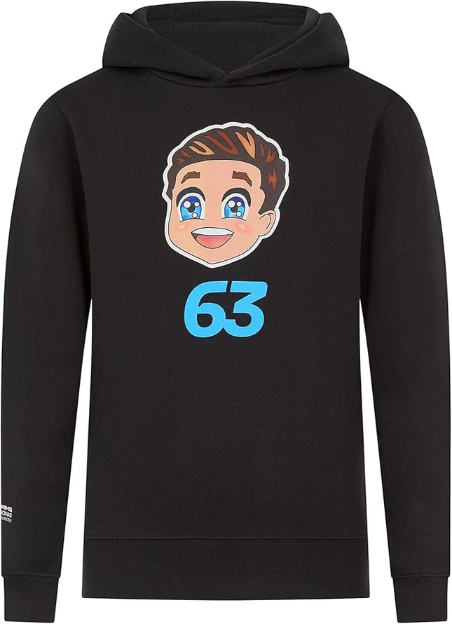 Mercedes AMG Petronas F1 Team George Russell Caricature Kids Hoody
