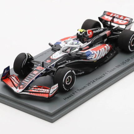 Haas F1 Team Spark Model Nico Hulkenberg USA GP 8th Place Special Edition 1/43 Scale Model Car