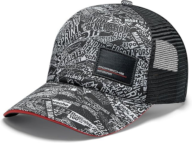 Porsche Motorsport Quoted All Over Print Trucker Baseball cap