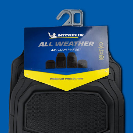 Michelin Heavy Duty Non-Slip Car Floor Mats 4 Piece Set of Front & Rear