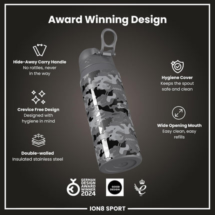 ION8 X MotoGP Racing Camouflage Thermal Water Bottle 750ml