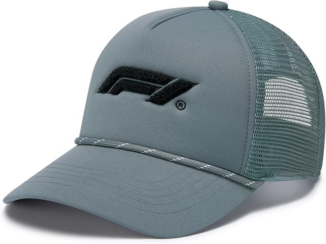 Formula 1 Racing Logo Boucle Finish Grey Baseball Cap