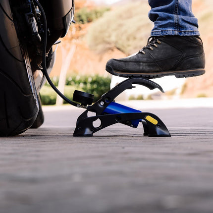 Michelin Digital Double Barrel Foot Pump with Tyre Pressure Gauge and Adapters